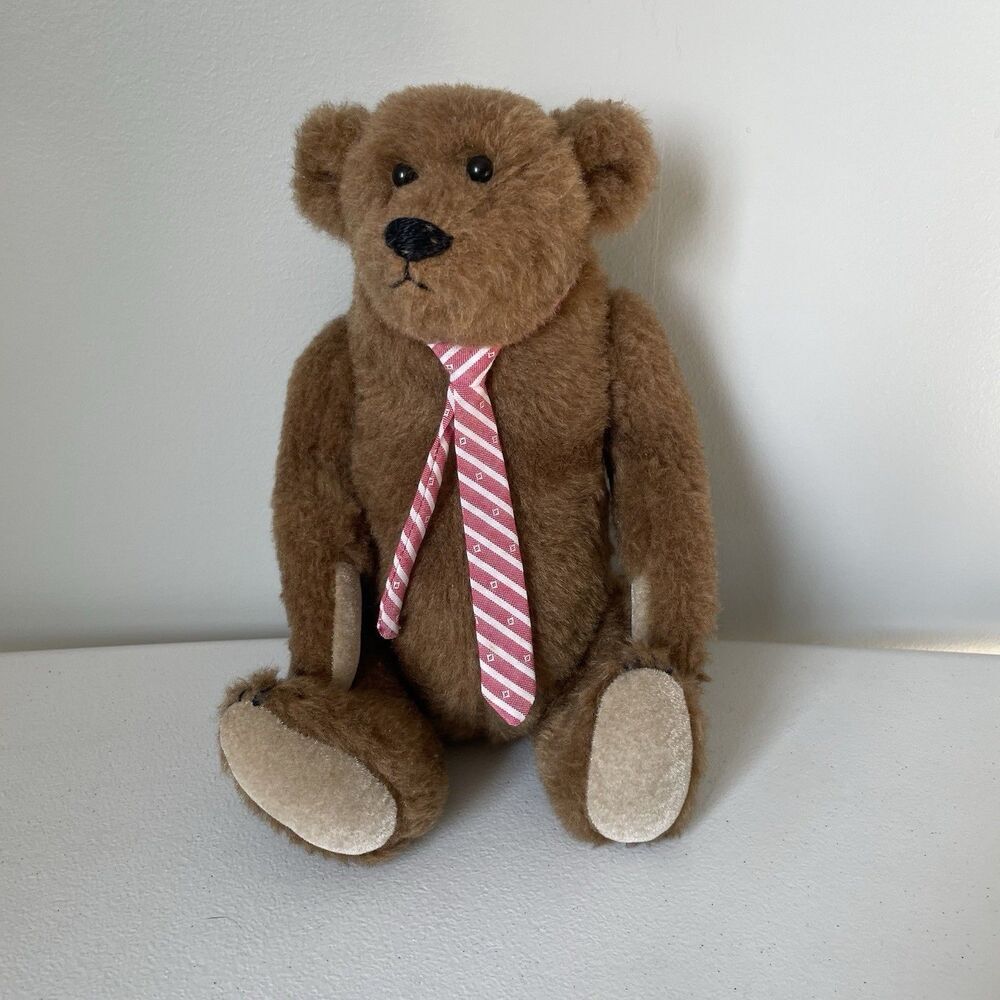 Bearly There Inc. 'Zeke' Plush Stuffed Animal Bear Toy with Tie Brown 14"